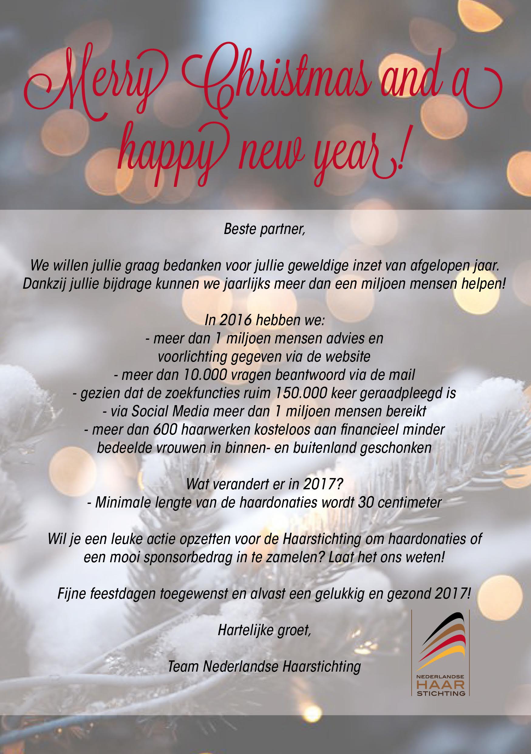 beste wensen Haarstichting 2016