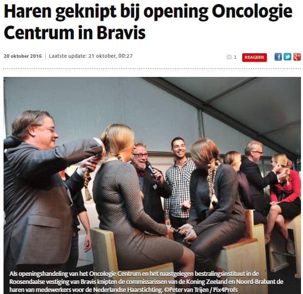 haarstichting aanwezig bij opening oncologisch centrum