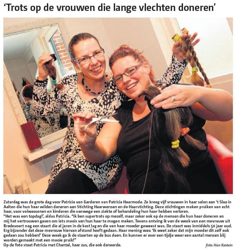 Patricia haarmode krantenartikel